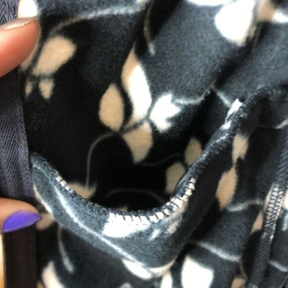 NWT Lands End Womens Fleece Full Zip Jacket Floral Print SMALL New With Tags - Picture 5 of 11